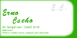 erno cseho business card