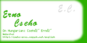 erno cseho business card